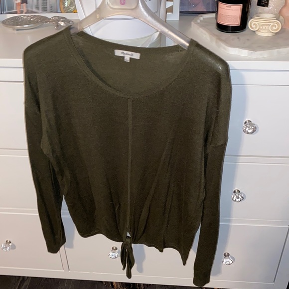 Madewell modern tie front sweater - Picture 2 of 5